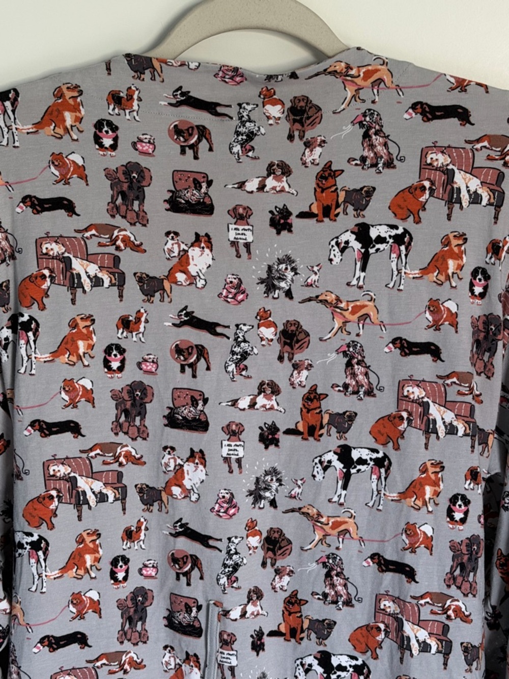 Vera Bradley Gray Dog Show Knit Robe Size S/M 54510 - Picture 13 of 13